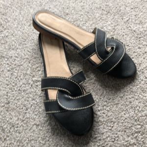 Worn once black sandals